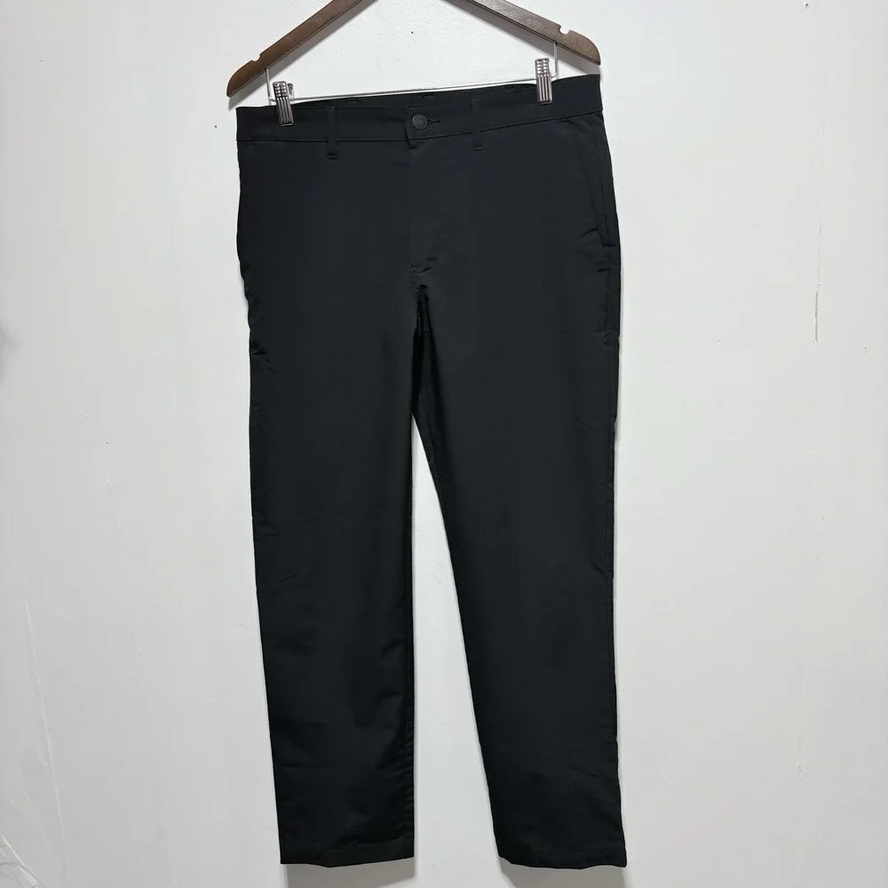 Banana Republic Pants Mens 32 X 32 Black Active Straight Lightweight Zip Pocket